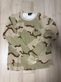 Stussy サーマル カモフラージュ 長袖カットソー - メルカリ