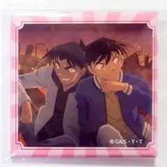 新一&平次　メモリアル缶バッジ　スペシャルver.　コナンランド