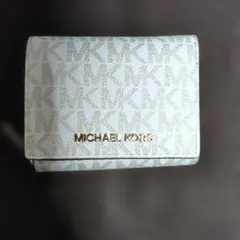 MICHAEL KORS 三つ折り財布 ミニ財布 ホワイト/ゴールド