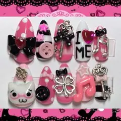 【現品】平成女児ネイル グランジ y2k 姫系 音符 I♡ME ウィッシュコア