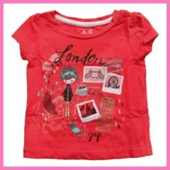 70サイズ　babyGap Tシャツ　6-12 レッド　ギャップ　保育園