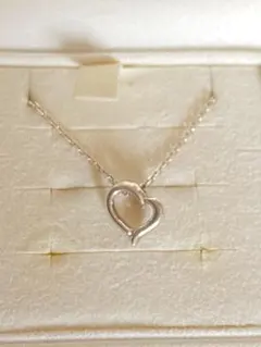 4°C オープンハート シルバーネックレス