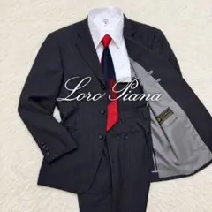 ✨ロロピアーナ✨タカシマヤ　ビジネススーツ　セットアップ　ストライプ　Lサイズ ✨ロロピアーナ✨タカシマヤ ビジネススーツ セットアップ ストライプ