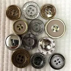 新品未使用　金属ボタン　12個　小傷あり