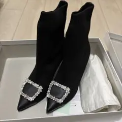 タラントン　バイ　ダイアナ　ビジューバックルショートブーツ