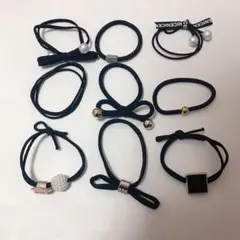 ②黒色ヘアゴム9点セット