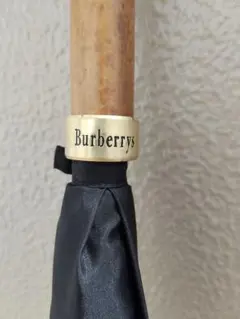 Burberry 雨傘 ブラック ウッドハンドル Burberry 雨傘 ブラック ウッドハンドル - メルカリ