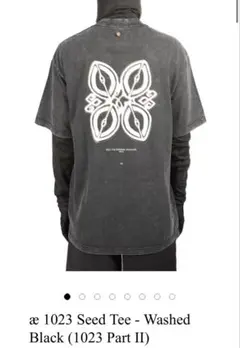 aenrmous 1023 SEED TEE WASHED BLACK サイズ4