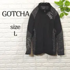 【ガッチャ】ゴルフ 中綿入り Lサイズ ブラック グレー アウター 刺繍ロゴのサムネイル