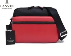 ランバンコレクション 日本製 定価2,9万 ショルダーバッグ レッド