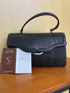 日本製 JRA認定のエキゾチックレザー ハンドバッグ