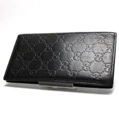 885 GUCCI GGロゴ グッチシマ 札入れ ロングウォレット レザー 財布