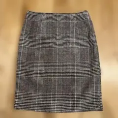 チェック柄タイトスカート グレー系