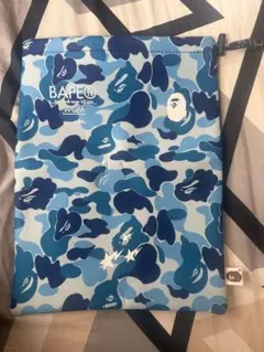 【A BATHING APE 大型ポーチ Blue】