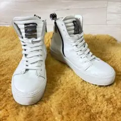 【REPLAY】リプレイ　レザー ハイカット スニーカー EUR 38 24cm
