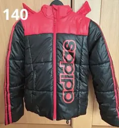 adidas黒/赤 フード付　140