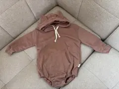 韓国子供服　なりきり くま耳フード付きロンパース　春秋服 撮影衣装 着ぐるみ風