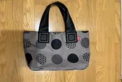 訳あり品　RUBAN ドット柄トートバッグ グレー/ブラック