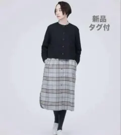 ❁無印良品【新品タグ付】オーガニックコットンノーカラージャケット ダークグレーM