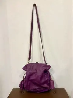【LOEWE＊ショルダーバッグ】フラメンコ＊パープル＊レザーのサムネイル