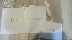 Dior ショップ袋 3枚セット ホワイト