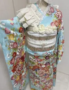 高級 振袖フルセット 水色 桂由美柄 - メルカリ