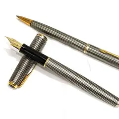 パーカー 万年筆 ソネット スターリングシルバー 925 シズレ 18K 黒