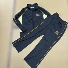 Kaepa 140ブラック地キッズ ジャージ 上下セット