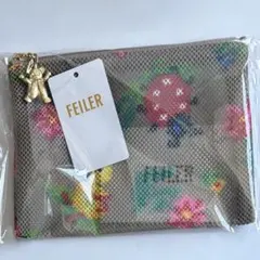 新品未使用 フェイラー ハイジ メッシュ ポーチ S ベージュ