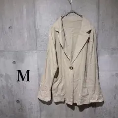 しまむら✳︎ベージュ テーラードジャケット 薄手　Mサイズ　レディース