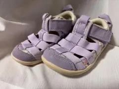 ラベンダー フラワープリント サンダル　15.5cm ウォーターシューズ