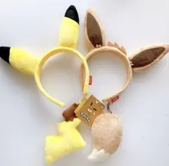 韓国限定 ロッテワールド ポケモン ピカチュウ イーブイ カチューシャ セット