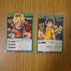 貴重】 ミラバト ルフィ 孫悟空 プロモ ミラクルバトルカードダス