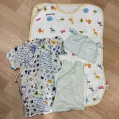 ミキハウス　じんべい　帽子　ガーゼスリーパー