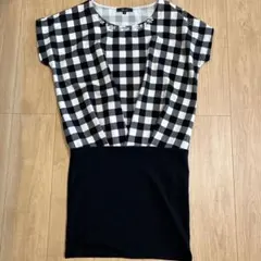 ☆ピンキー＆ダイアンチェック柄ビジュー付きチュニック 膝丈ワンピース☆のサムネイル