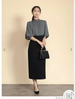 2.9万円！②タグ付きヤマダヤFENNELロングワンピース　ブラック 新品未使用タグ付き】FENNEL ブラック黒のレースロング