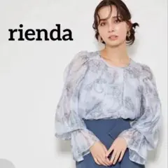 rienda リエンダ ボリュームSLVシアー ブラウス ボタニカル シースルーのサムネイル