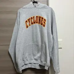 CYCLONES パーカー グレー カレッジロゴ