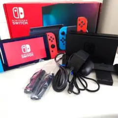 美品 Nintendo Switch Joy-Con ネオンブルー/ネオンレッド