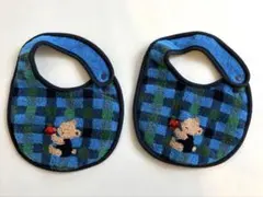 ★美品★familiar チェック柄スタイ2枚セット