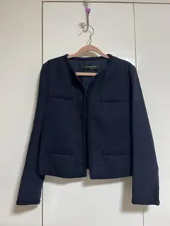 ネイビー ノーカラージャケット☆ユナイテッドアローズ☆サイズ36