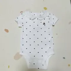 babyGAP ベビー ボディスーツ 70cm ハート柄 アイレットカラー