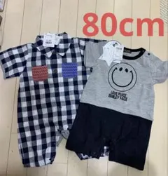 【未使用品】80cm 半袖ロンパース 2点セット