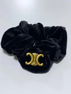 CELINE ブラックサテン シュシュ - メルカリ