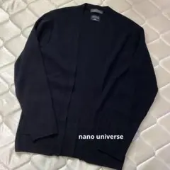 美品　ナノユニバース　長袖　カーディガン　黒のサムネイル