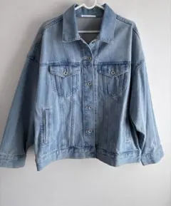 ユニクロ デニムオーバーサイズジャケット 63ブルー L 【未使用】