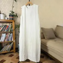 無地のワンピース 大きいサイズ ノースリーブ ジャンパースカート 涼しい