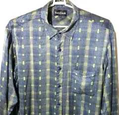 ヴィンテージ Vintage L 長袖 総柄 光沢 ダンス衣装 レトロ シャツ