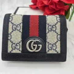 【極美品】GUCCI グッチ 2つ折り財布 財布 オフィディア シェリーライン