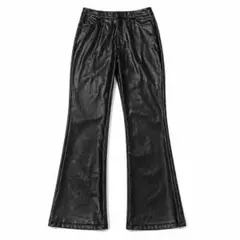 SHEIN ICON フレアレッグパンツ　PUレザー